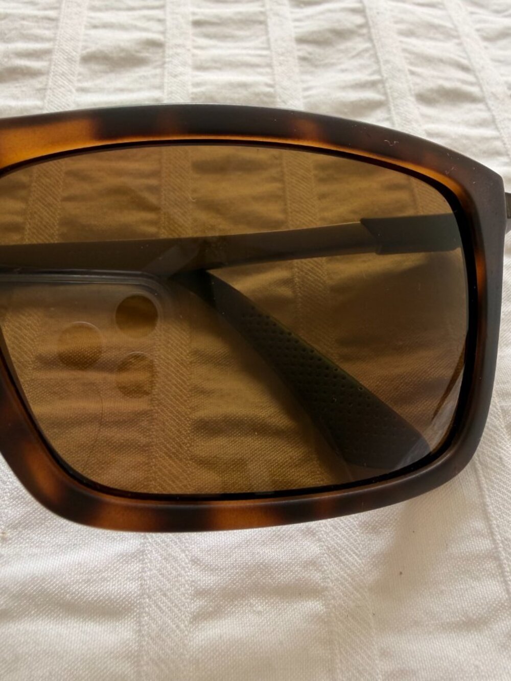 New! Ray-Ban Polarized Rectangle Sporty Sunglasses in tortoiseshell brown - Picture 10 of 16